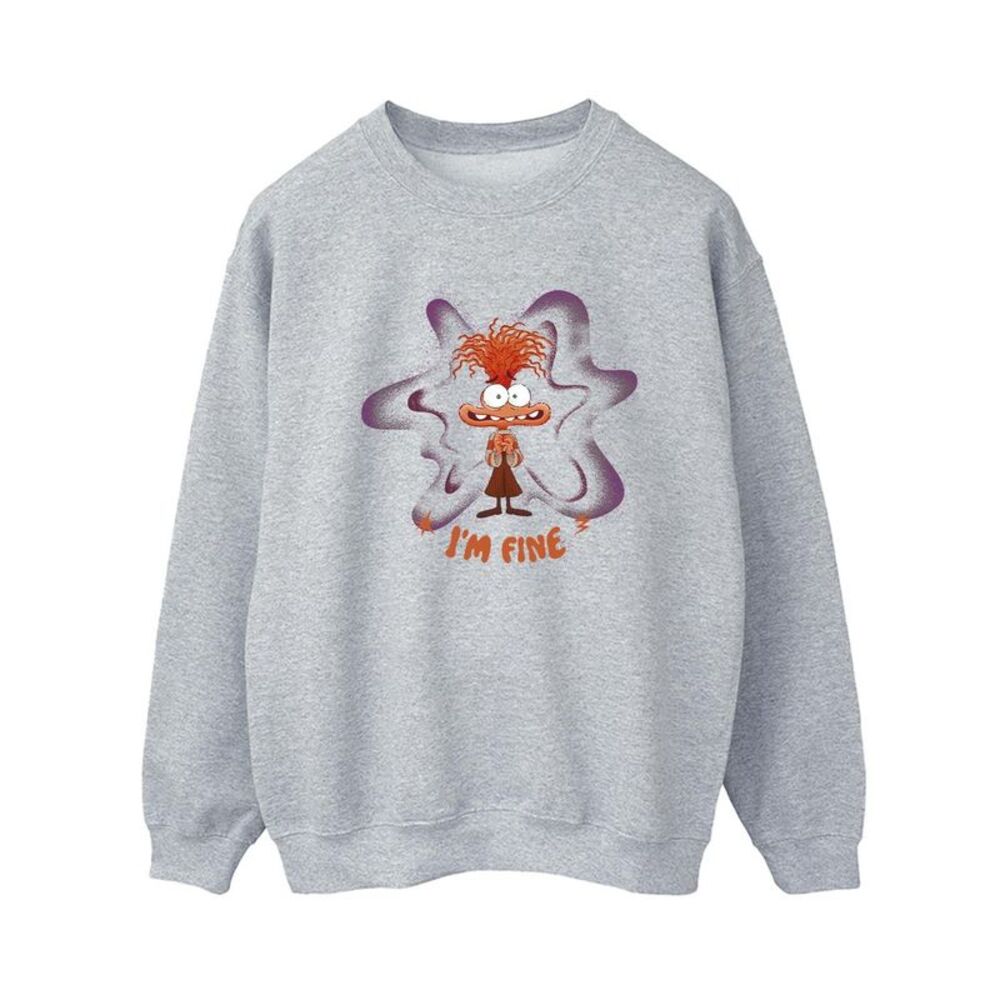 Inside Out 2 Womens/Ladies I�'m Fine Sweatshirt / Sport Grey